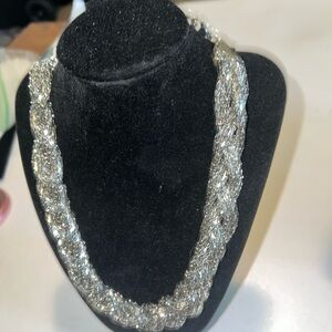 Express Silver Twisted Necklace